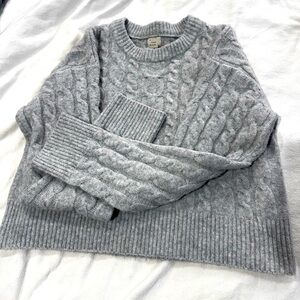 A New Day Cropped Cable Knit Sweater